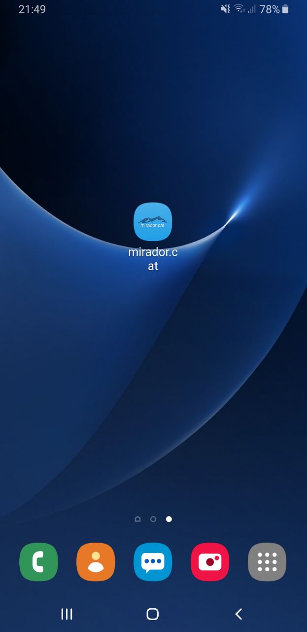 Afegir a pàgina d'inici - pas 4 mirador.cat al mòbil